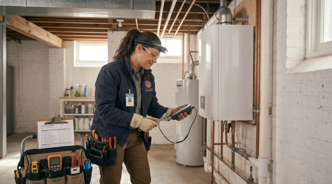 High efficiency gas boiler installation and heating diagnostic service in Briarwood Queens